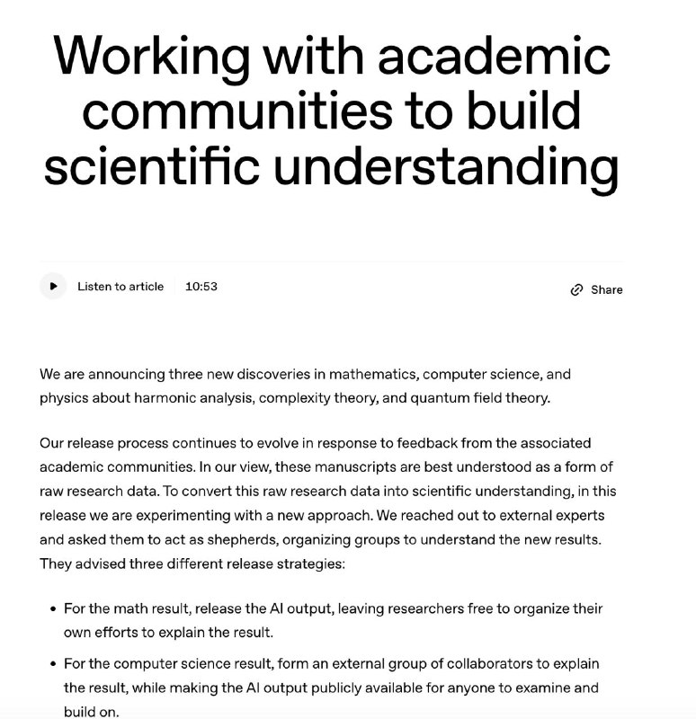 OpenAI academic collaboration on scientific proofs