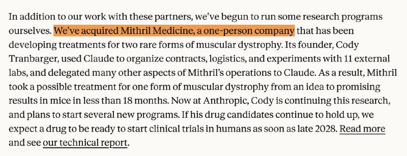 Mithril Medicine operational structure with Claude agents