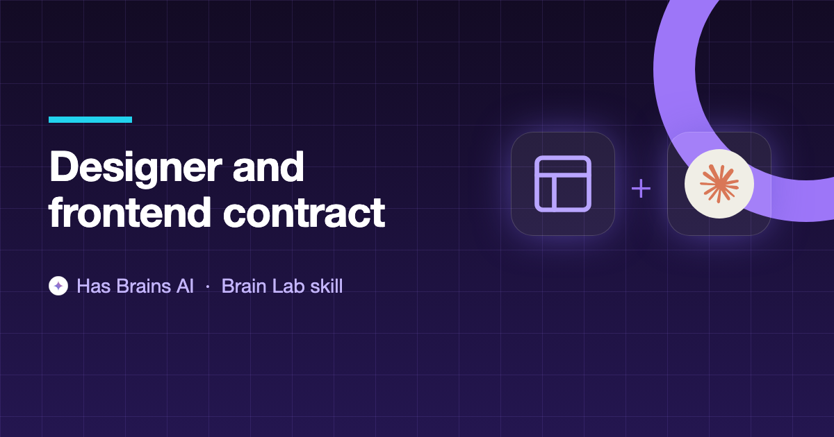 Designer Frontend Contract: Brain Lab skill for Claude Code
