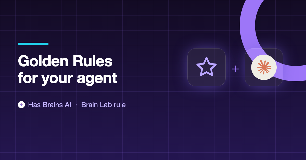 Golden Rules: Brain Lab rule for Claude Code