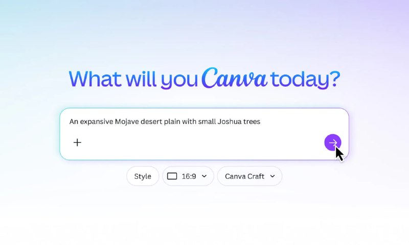 Canva Craft layout and design generation